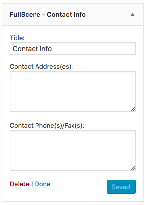 Contact Info Widget