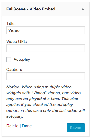 Video Embed Widget