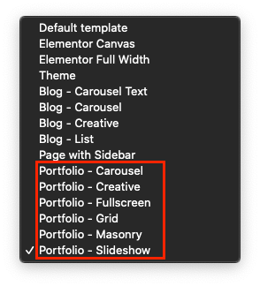 Portfolio Page Template