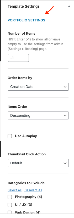 Page Settings
