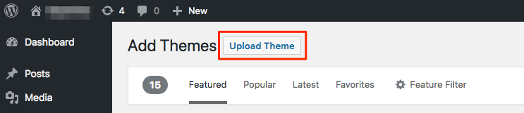 Upload Theme