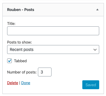 Posts Widget
